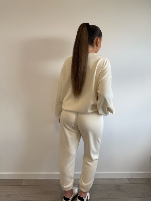 Komplet Dresowy Butter Mood Śmietankowy