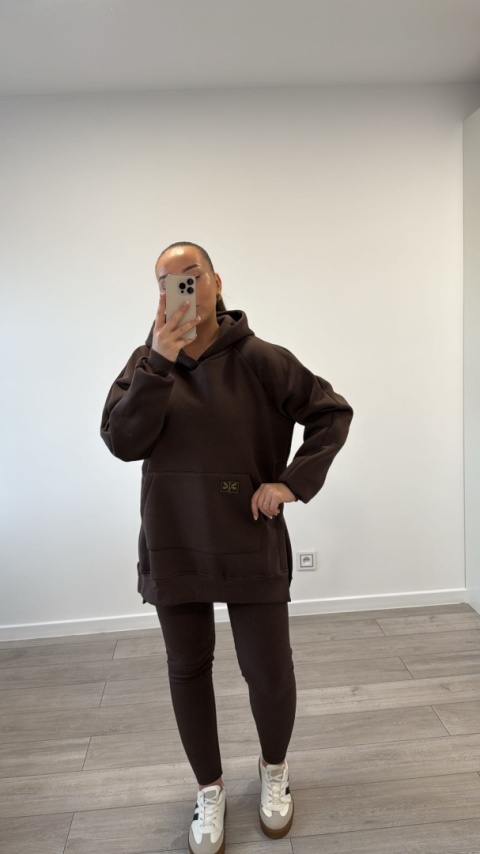 Komplet Dresowy Czekoladowy