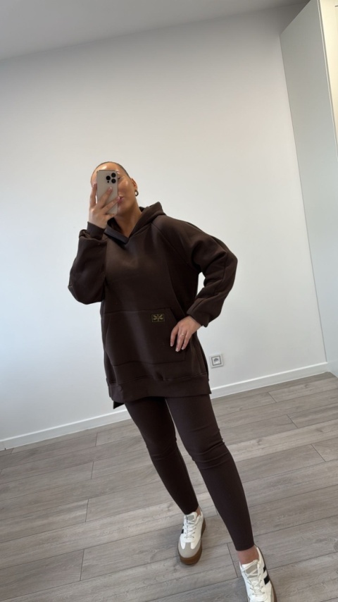 Komplet Dresowy Czekoladowy