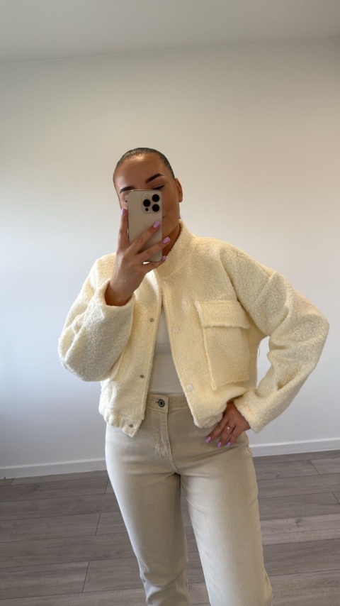 Kurtka Bouclé Bloom Ecru