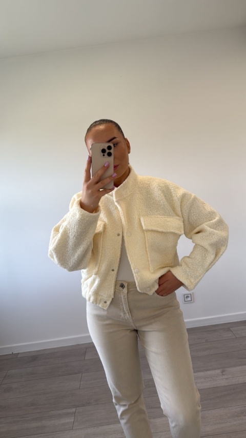 Kurtka Bouclé Bloom Ecru