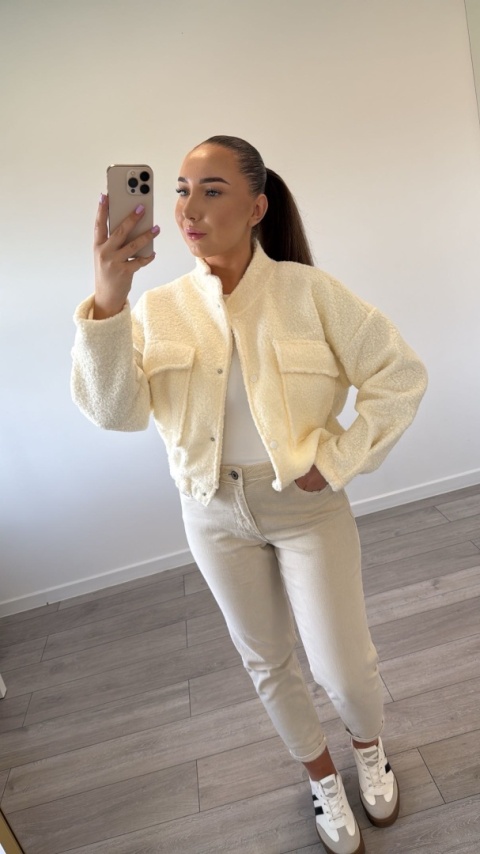 Kurtka Bouclé Bloom Ecru