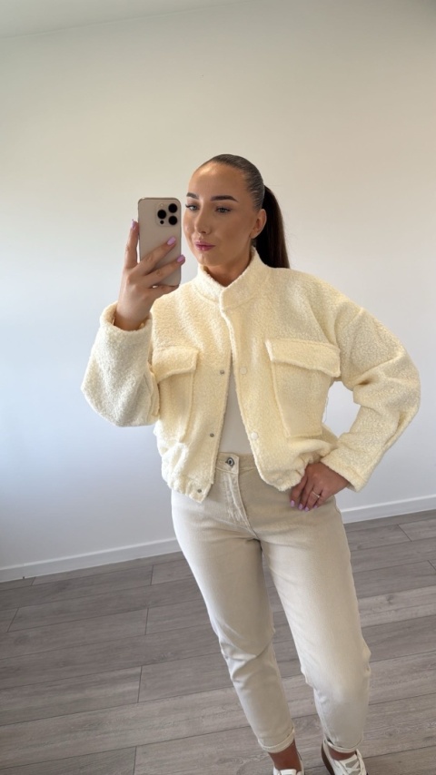 Kurtka Bouclé Bloom Ecru