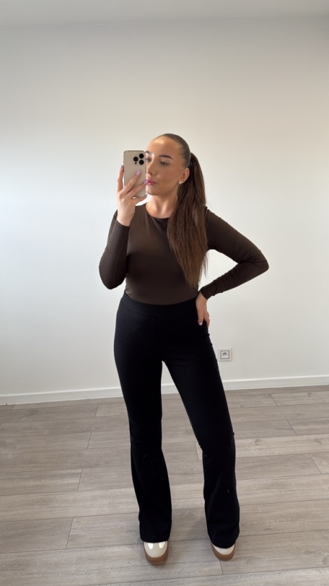 Legginsy z Rozcięciem po bokach Czarne