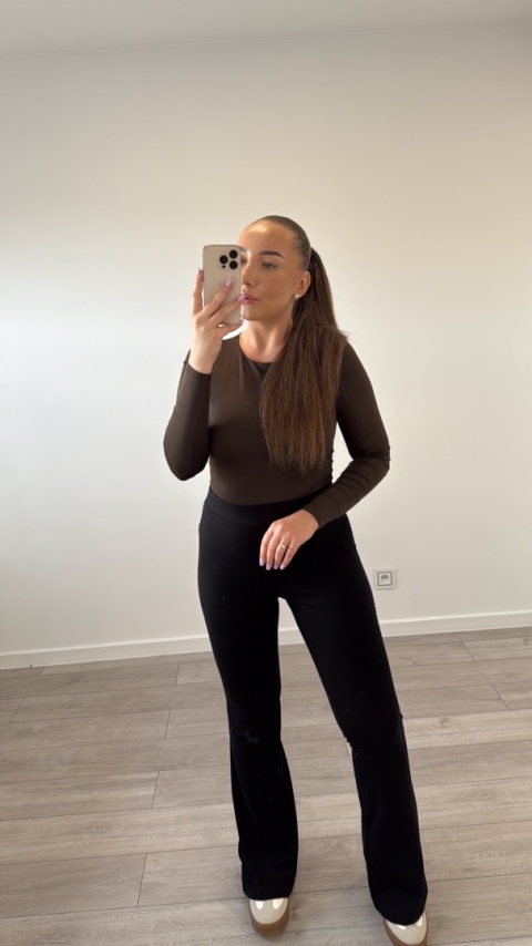 Legginsy z Rozcięciem po bokach Czarne