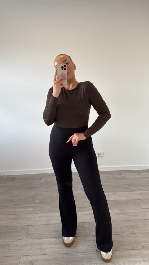 Legginsy z Rozcięciem po bokach Czarne