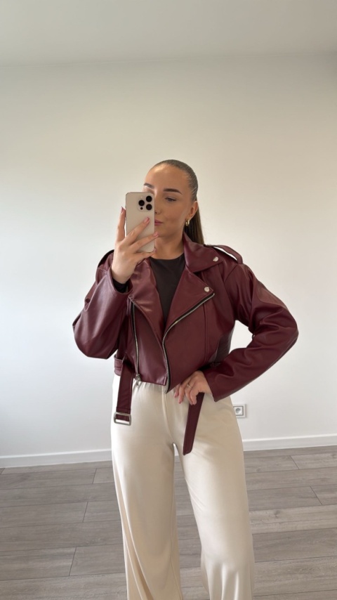 Ramoneska Bordowa Velvet