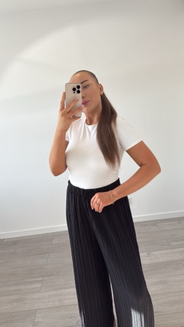 Spodnie Plisy Czarne