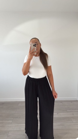 Spodnie Plisy Czarne