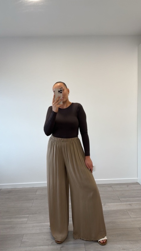 Spodnie Viskoza Carmelowe