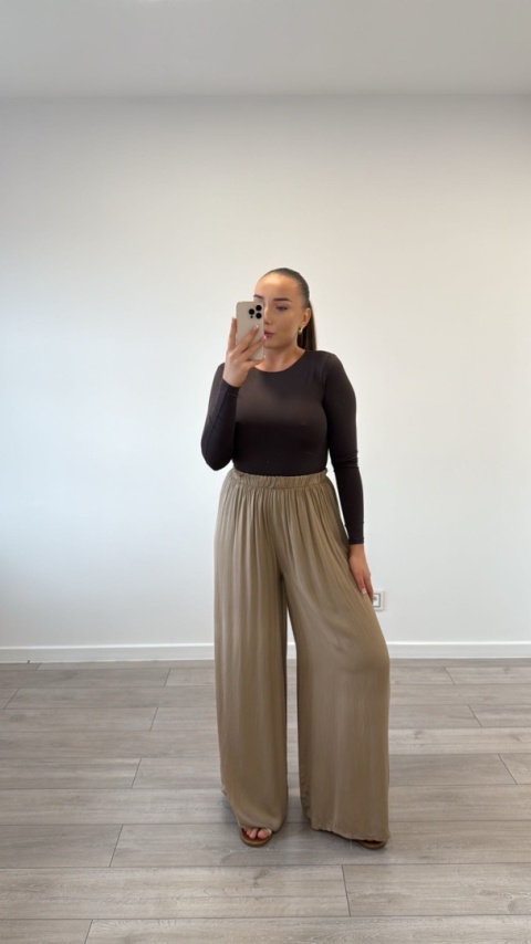 Spodnie Viskoza Carmelowe