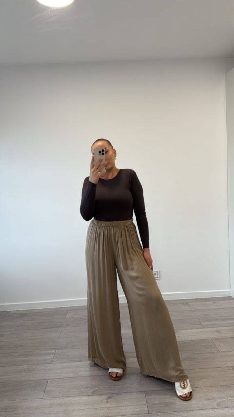 Spodnie Viskoza Carmelowe