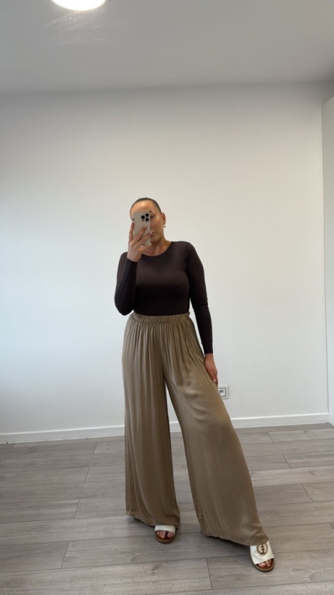 Spodnie Viskoza Carmelowe