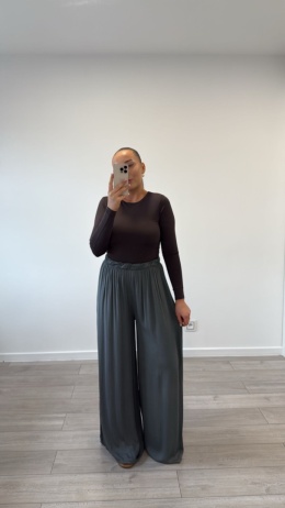 Spodnie Viskoza Grafitowe