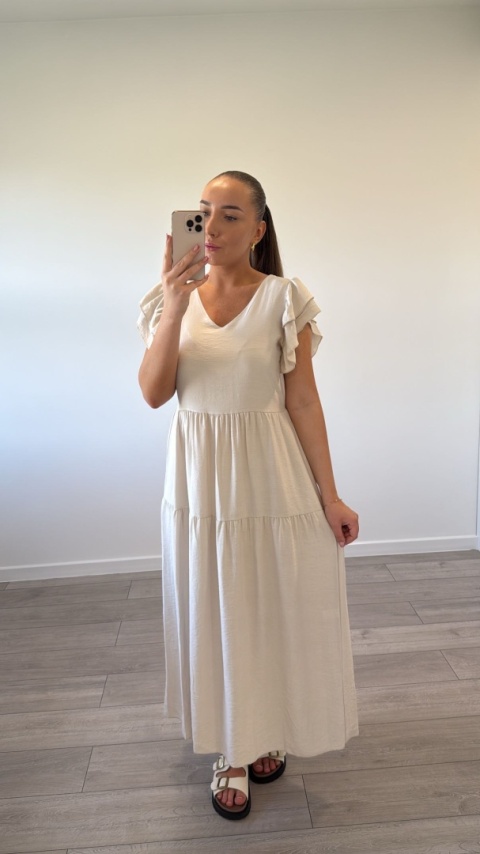 Sukienka Beżowa Hazel