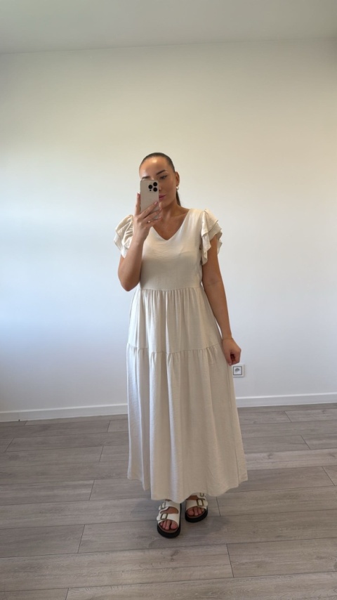 Sukienka Beżowa Hazel