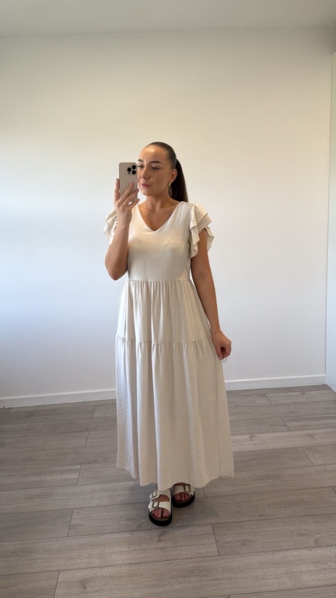 Sukienka Beżowa Hazel