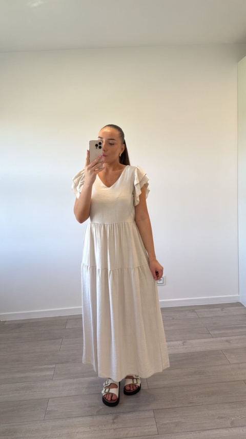 Sukienka Beżowa Hazel