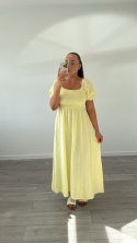 Sukienka Chic Masełkowy Żółty