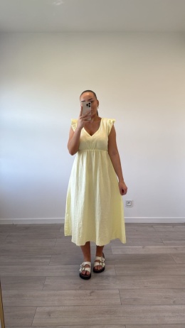 Sukienka Masełkowy Żólty Verona