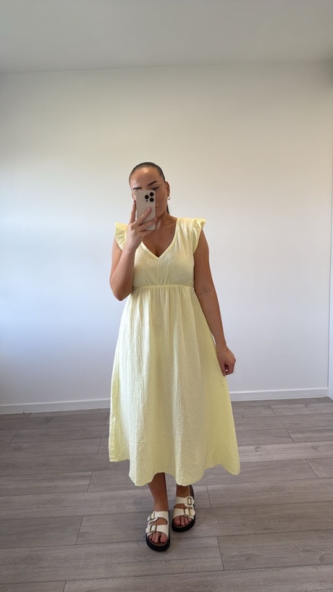 Sukienka Masełkowy Żólty Verona