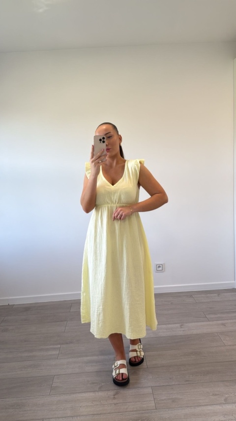 Sukienka Masełkowy Żólty Verona