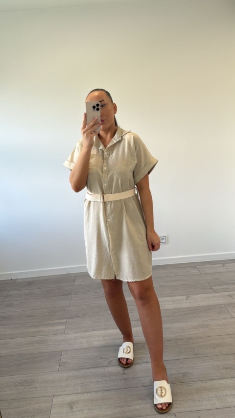 Sukienka Szmizjerka z Paskiem