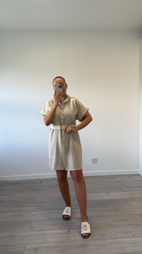 Sukienka Szmizjerka z Paskiem