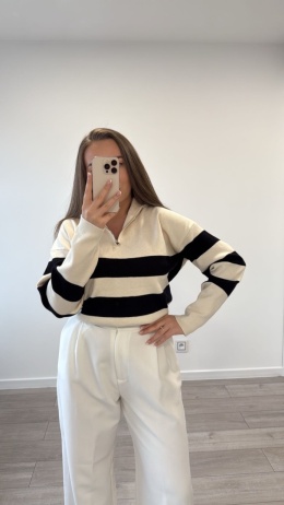 Sweter Beżowy Stripe