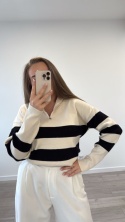 Sweter Beżowy Stripe