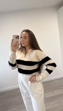 Sweter Beżowy Stripe