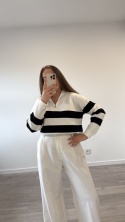 Sweter Biały Stripe