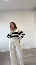 Sweter Biały Stripe