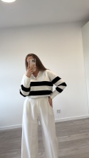 Sweter Biały Stripe