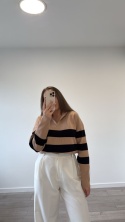 Sweter Karmelowy Stripe