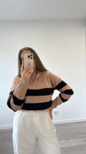 Sweter Karmelowy Stripe