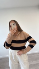 Sweter Karmelowy Stripe