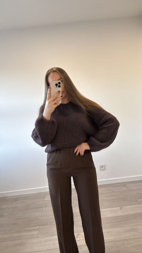 Sweter z Bufiastymi Rękawami