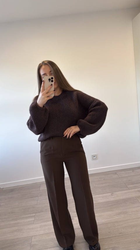 Sweter z Bufiastymi Rękawami