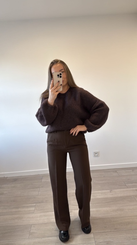 Sweter z Bufiastymi Rękawami