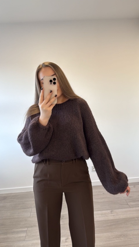 Sweter z Bufiastymi Rękawami
