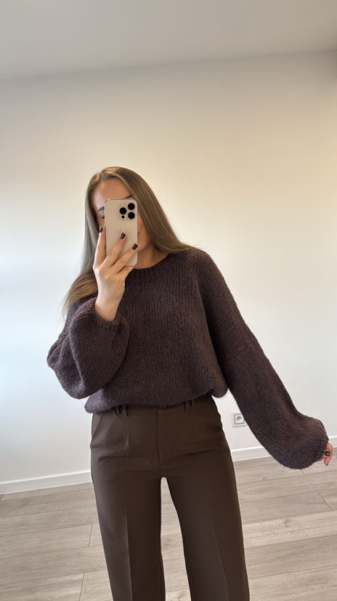 Sweter z Bufiastymi Rękawami