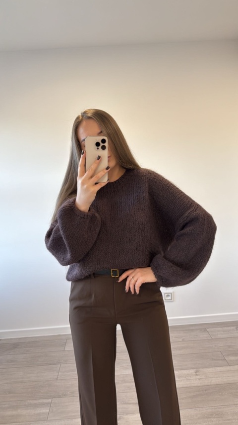 Sweter z Bufiastymi Rękawami