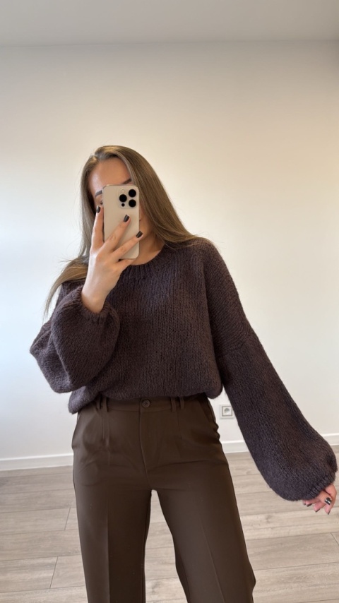 Sweter z Bufiastymi Rękawami
