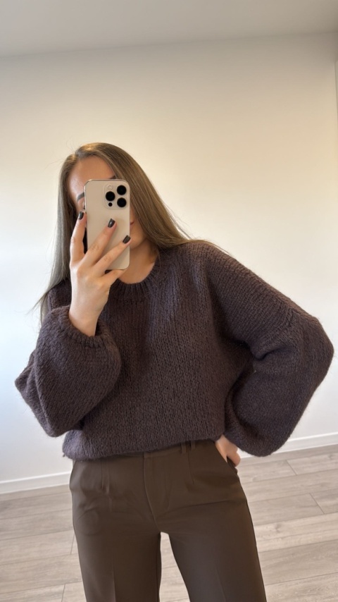 Sweter z Bufiastymi Rękawami