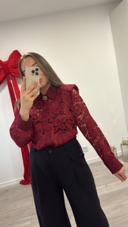 Koszula Bordowa Lace
