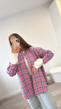 Koszula w Kratę Pink