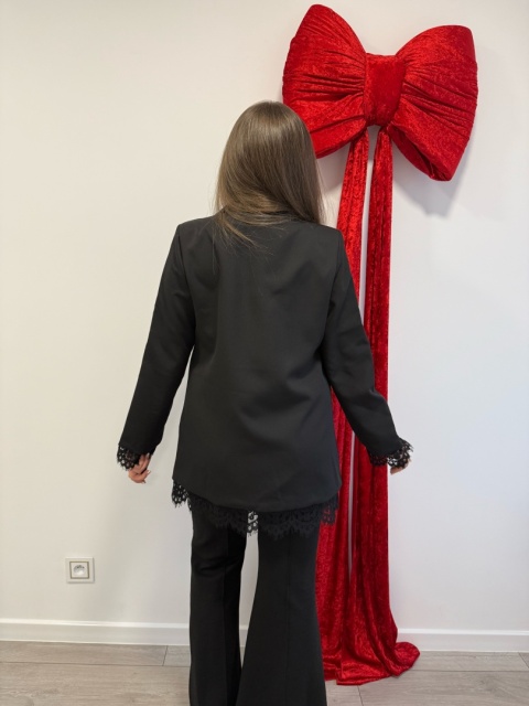 Marynarka z Wykończeniem Koronkowym Bella