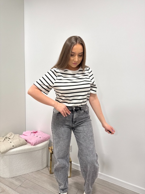 SPODNIE JEANS SZARE