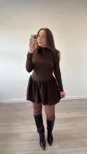 Sukienka Emilii Brązowa